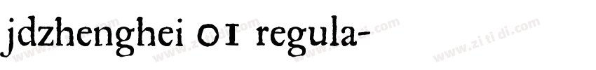jdzhenghei 01 regula字体转换